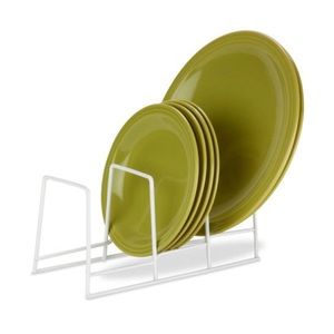 Small White Coated Steel Kitchen Plate Rack
